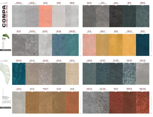 Tải map bảng màu sơn hiệu ứng bê tông Conpa