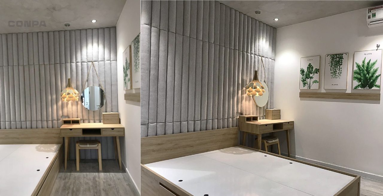 sơn hiệu ứng phong ngủ 1 giường đẹp