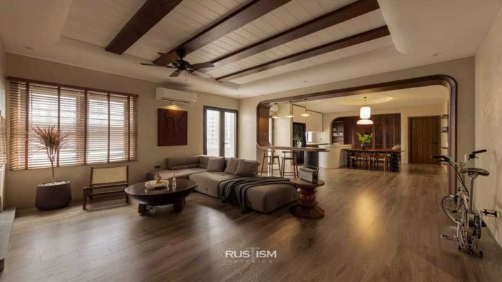 Sơn hiệu ứng dùng cho Rustism Interior tạo nên công trình thiết kế mang phong cách Wabi Sabi