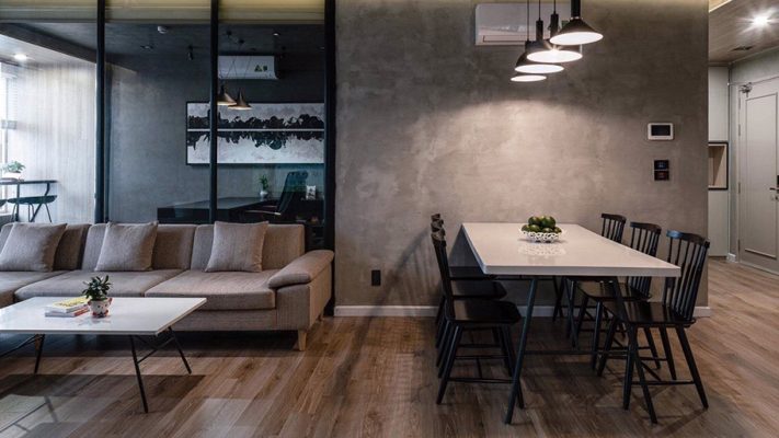 Căn hộ phong cách đương đại màu sơn giả bê tông VRE10