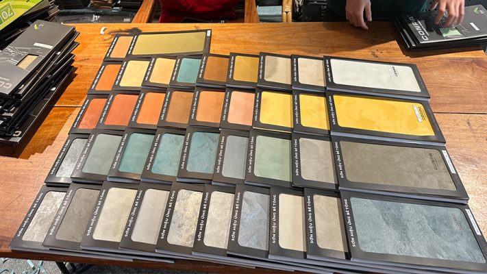 Các mẫu thực được gửi cho đối tác, công ty, đơn vị kiến trúc