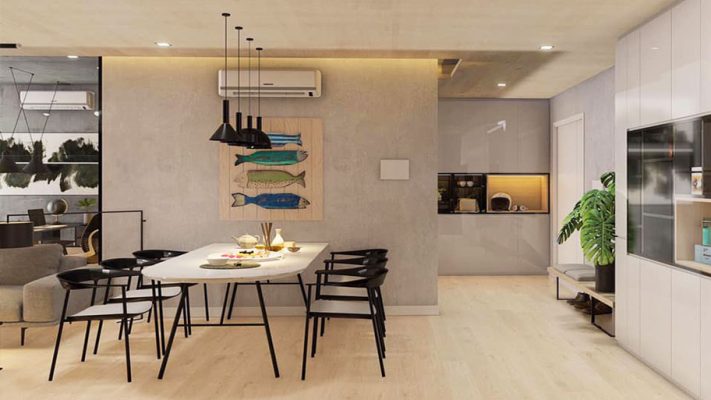 sơn giả bê tông phòng khách