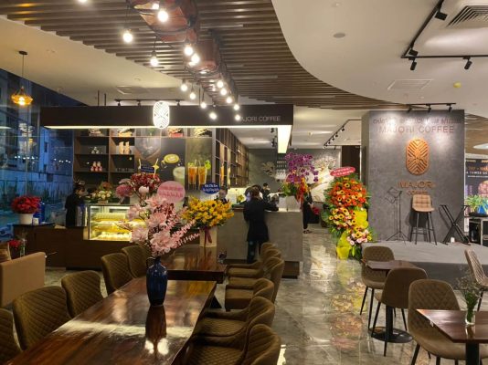 sơn giả bê tông quán cà phê majori coffee