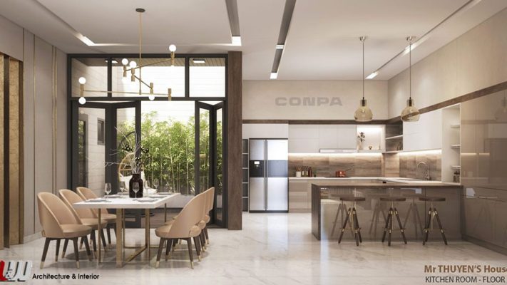 Sơn bê tông trang trí nhà bếp