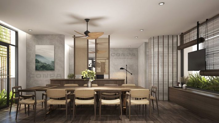 Sơn giả xi măng trong căn hộ