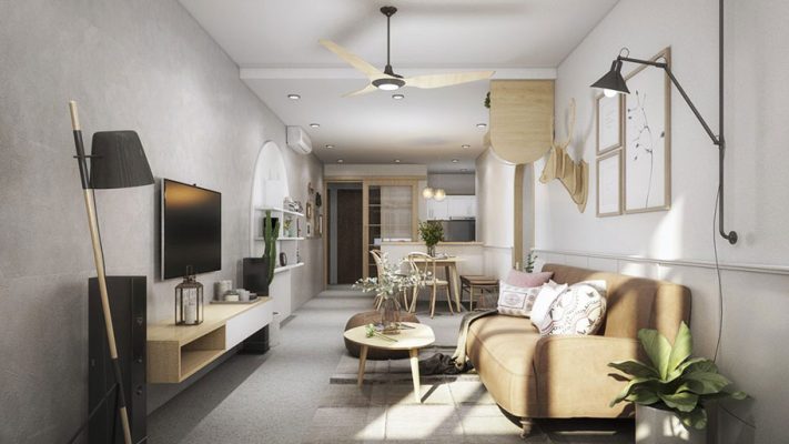 Sơn giả bê tông màu xám ghi