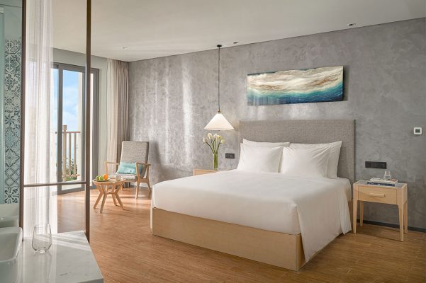 sơn giả bê tông phòng ngủ resort