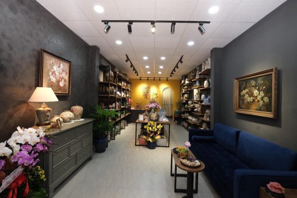 sơn giả bê tông cửa hàng gốm decor