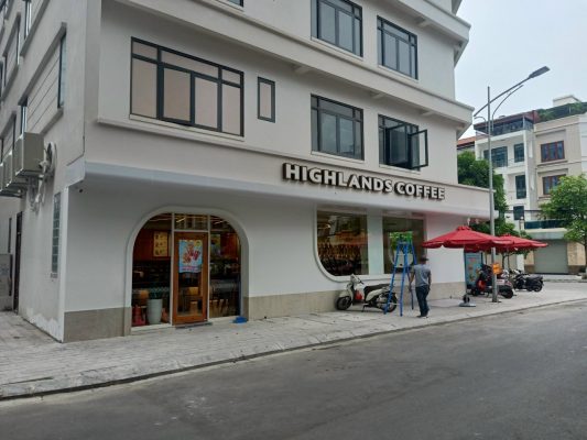 mặt tiền quán highlands coffee vĩnh phúc