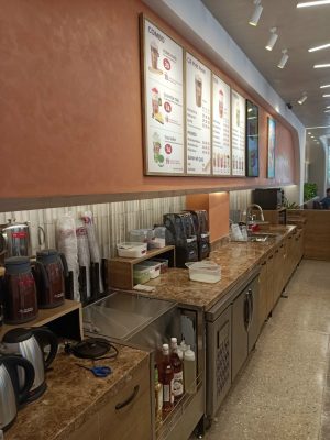 quầy pha chế highlands coffee vĩnh phúc