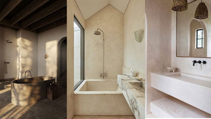 Phòng tắm sử dụng sơn giả bê tông