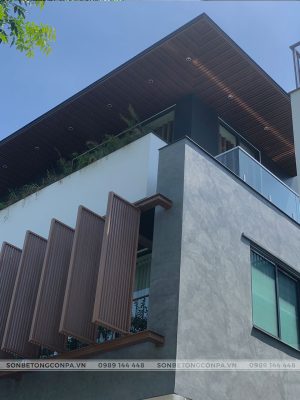 Biệt thự Nguyễn Lữ Đà Nẵng với sơn bê tông hiệu ứng nội ngoại thất Conpa