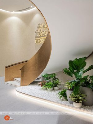 Sơn hiệu ứng bê tông được sử dụng tại văn phòng