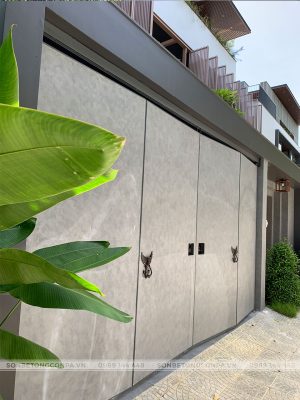 Sơn cửa bằng sơn bê tông hiệu ứng