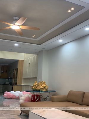 Phòng khách công trình nhà phố Đà Nẵng
