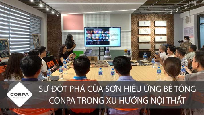Chia sẻ về sơn hiệu ứng Conpa - xu hướng vật liệu trong nội thất đương đại