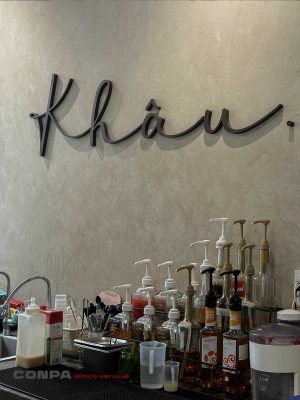 Khu vực pha chế Khâu cafe
