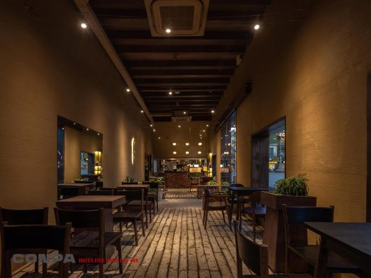 Không gian sơn cát nghệ thuật Conpa ở quán trà sữa Phê La