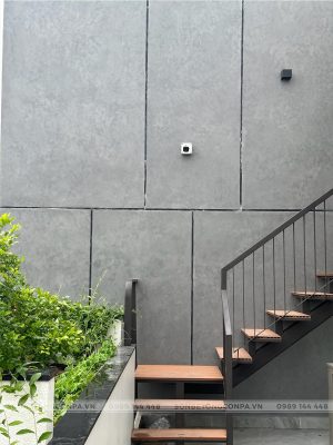 Tường sơn hiệu ứng bê tông ngoài trời