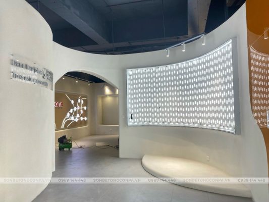 Trang trí văn phòng với sơn giả bê tông Conpa