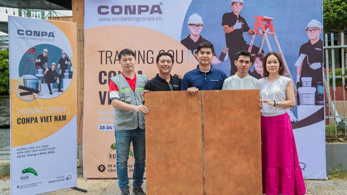 Đối tác của Conpa cùng thành phẩm sơn hiệu ứng