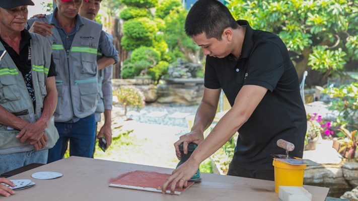 Hướng dẫn trực tiếp thao tác thi công sơn Conpa