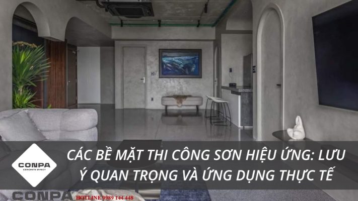 Các bề mặt thi công sơn hiệu ứng