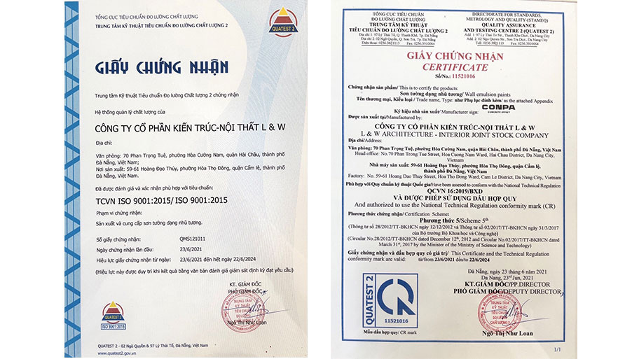 Chọn sơn có giấy chứng nhận chất lượng