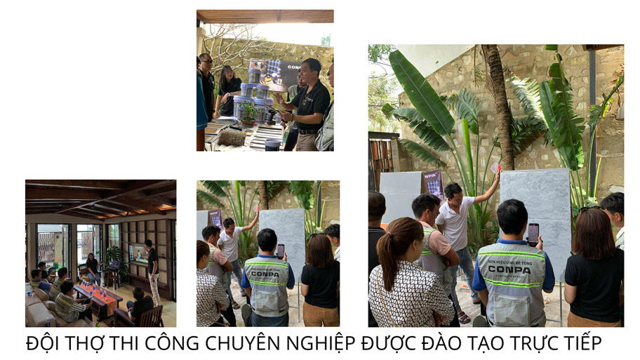 Đội ngũ thi công sơn hiệu ứng chuyên nghiệp