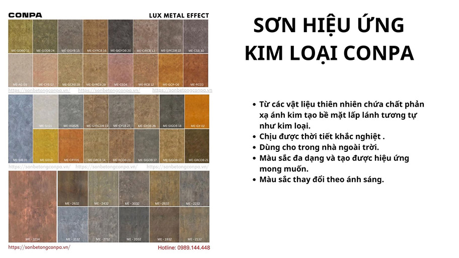 Khái niệm sơn hiệu ứng kim loại