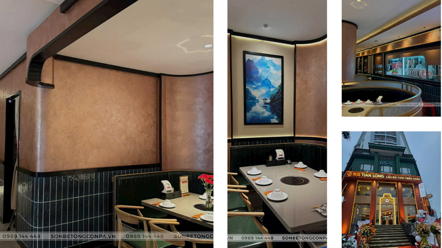 Mẫu công trình ứng dụng sơn hiệu ứng kim loại độc đáo