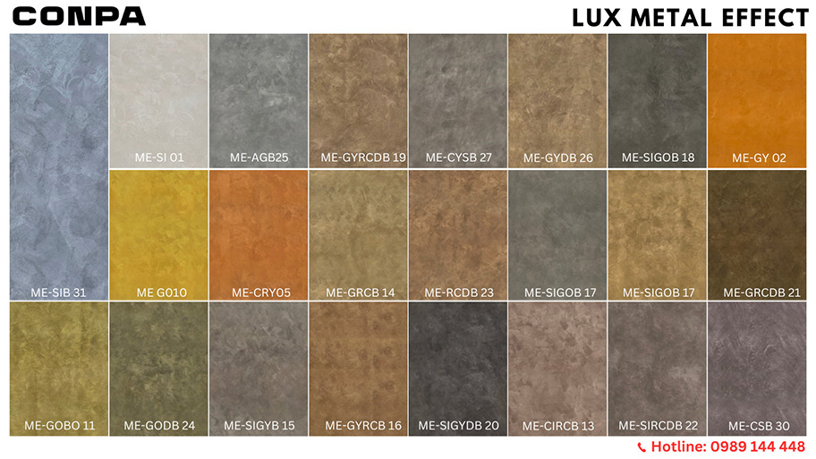 Màu sơn hiệu ứng kim loại đẹp