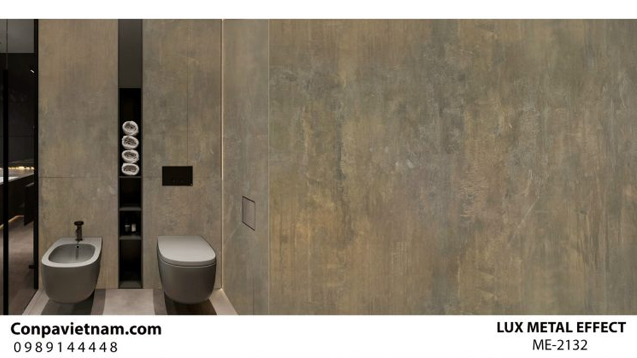 Mẫu nhà vệ sinh sử dụng sơn màu rỉ sét