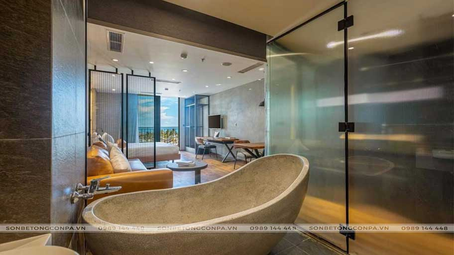 Nhà tắm ứng dụng sơn hiệu ứng
