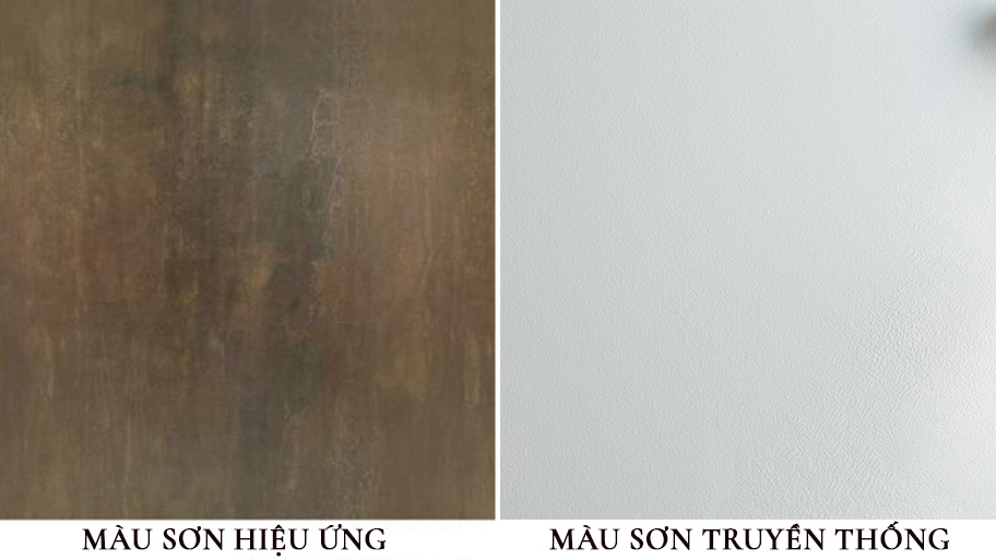 Phân biết sơn hiệu ứng và sơn truyền thống
