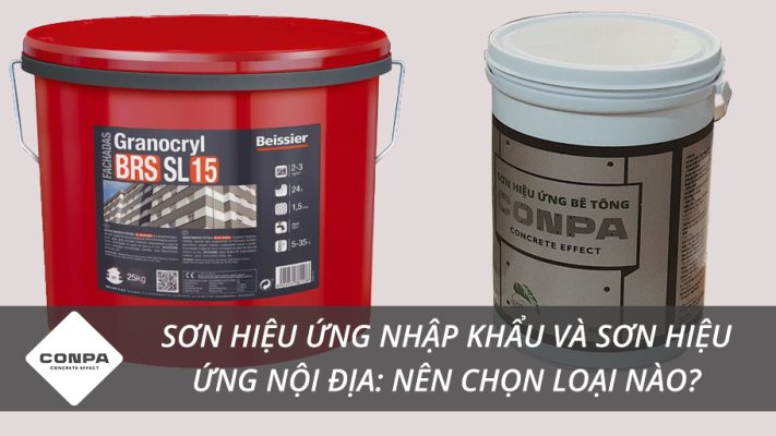 Sơn hiệu ứng nhập khẩu và sơn hiệu ứng nội địa