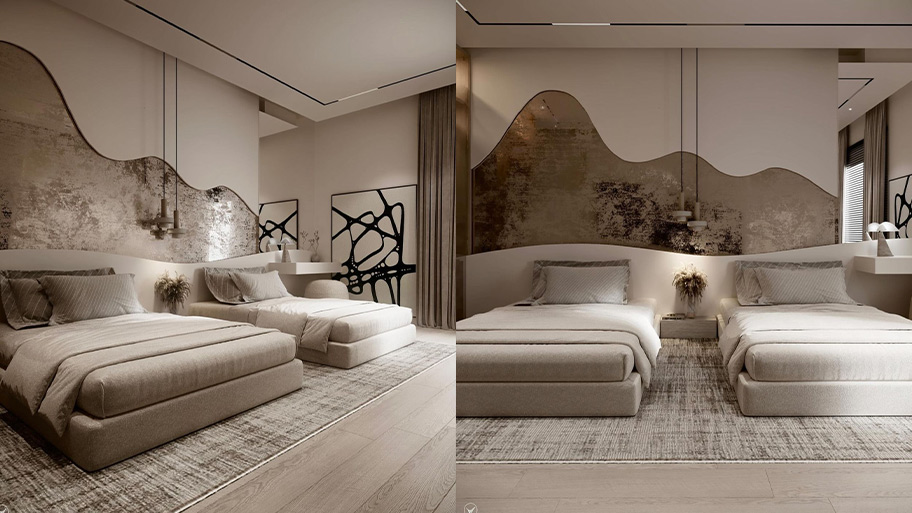 Sơn hiệu ứng phòng ngủ đẹp