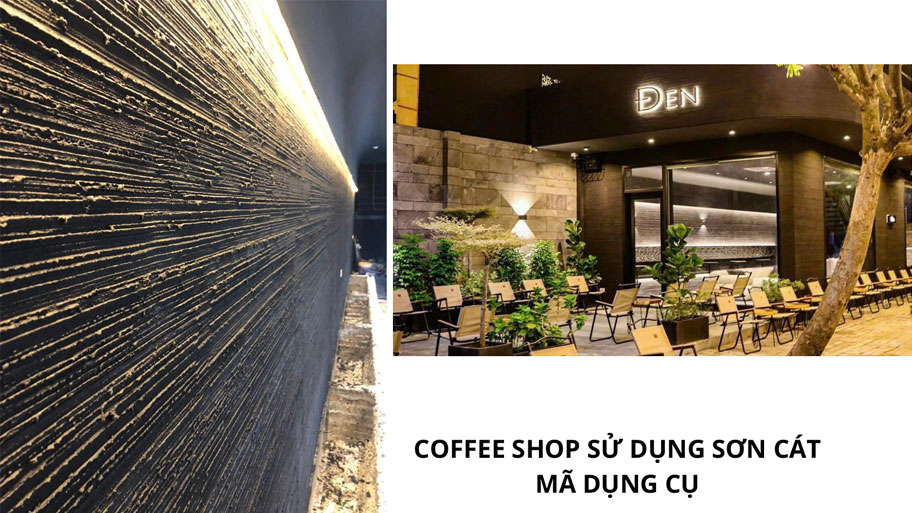 Sử dụng sơn cát cho quán cafe