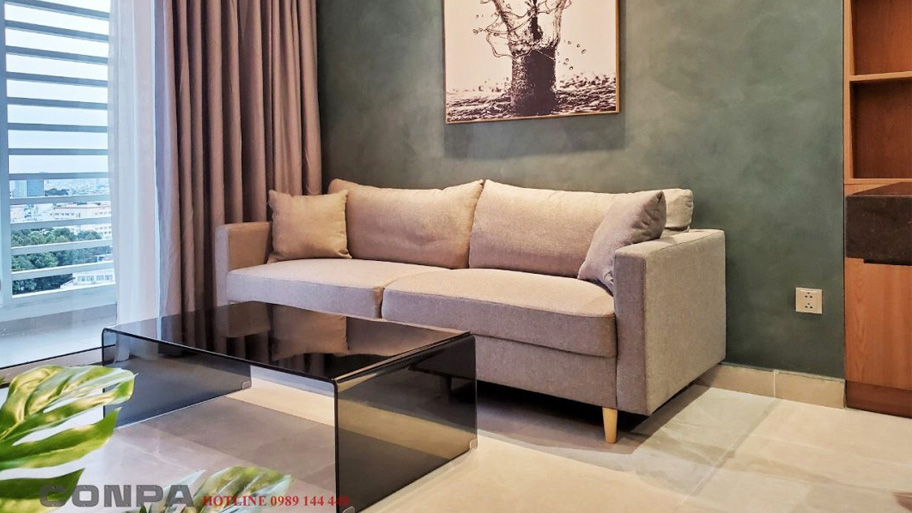 Ứng dụng sơn hiệu ứng rêu cho phòng khách