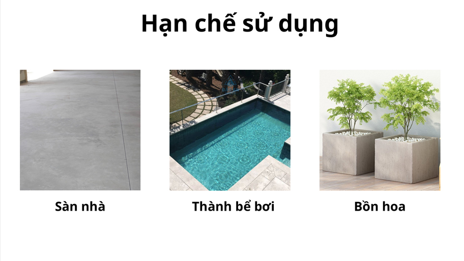 Vị trí hạn chế sử dụng sơn hiệu ứng kim loại