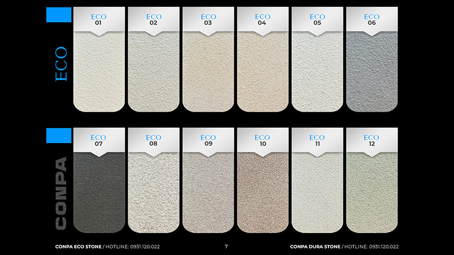 Bảng màu sơn giả đá