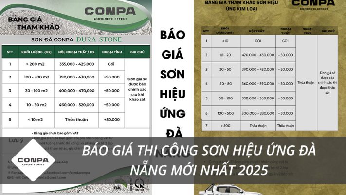 Báo giá sơn hiệu ứng Đà Nẵng