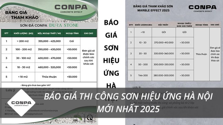 Báo giá sơn hiệu ứng Hà Nội mới nhất
