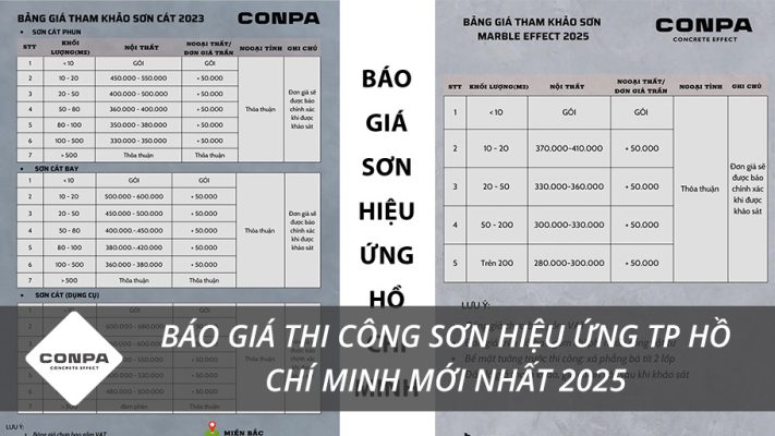 Báo giá sơn hiệu ứng Hồ Chí Minh mới nhất