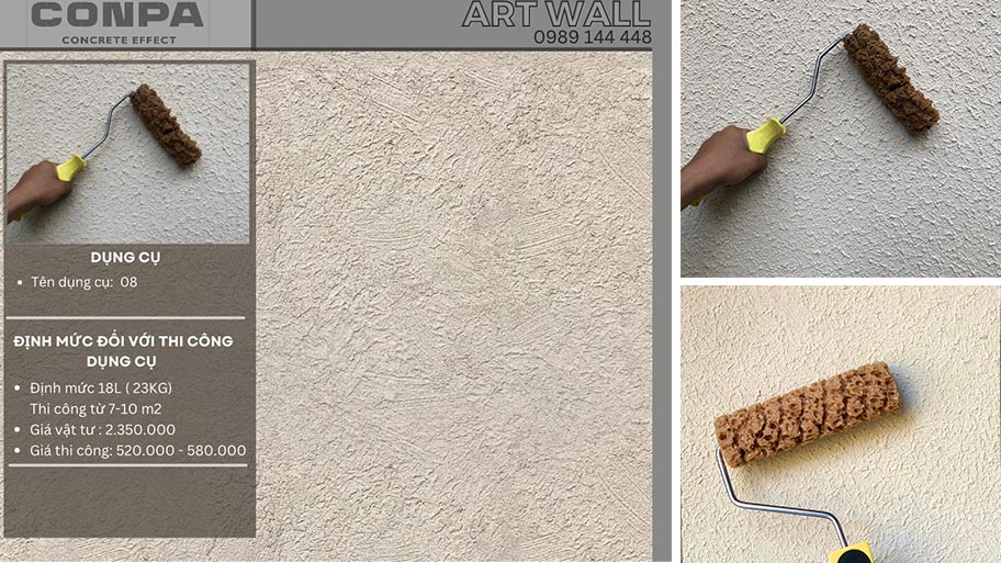 Cọ lăn tạo hiệu ứng sơn cát