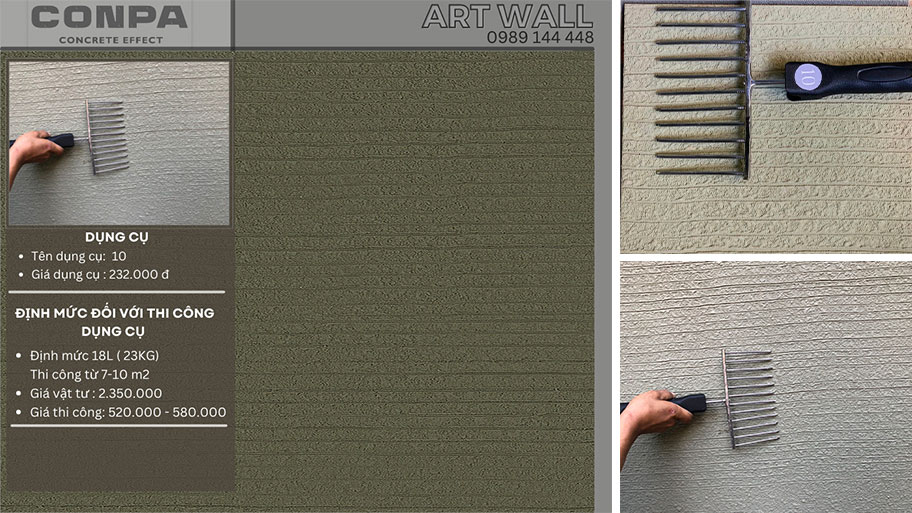 Dụng cụ tạo hiệu ứng sơn cát đẹp