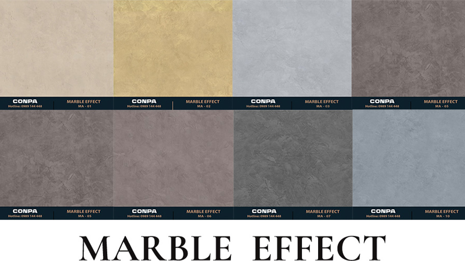 Mẫu màu sơn Marble Effect