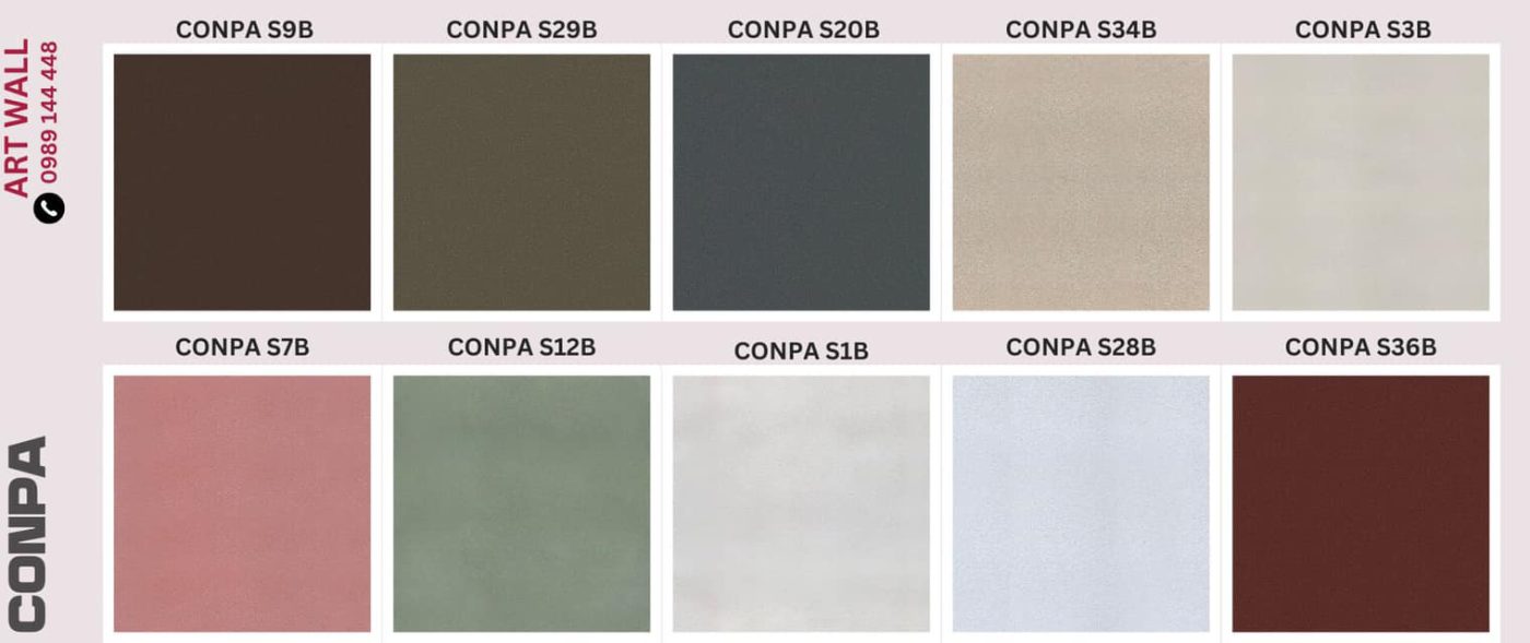 Một số mẫu màu sơn cát nhà Conpa