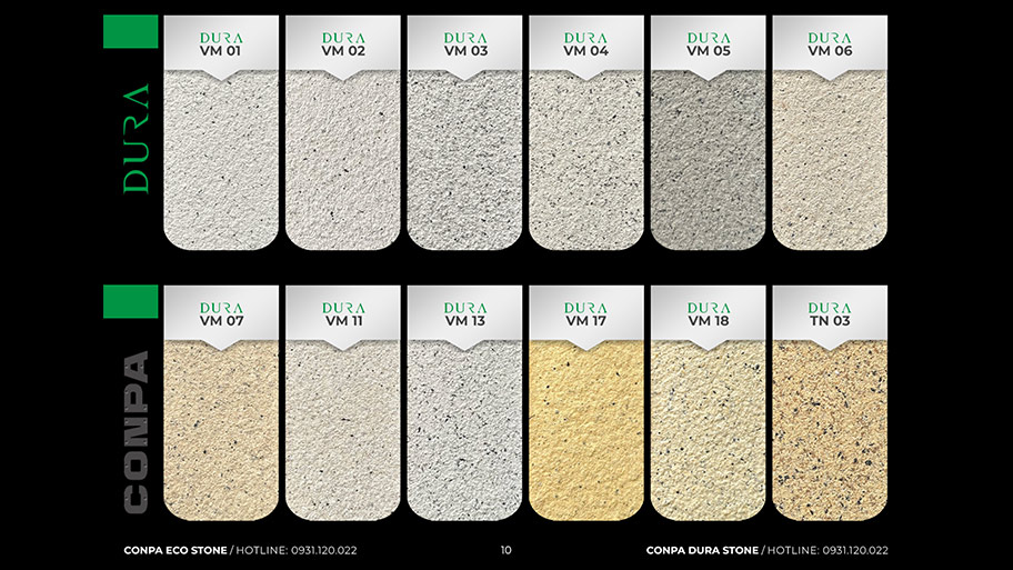 Một số mẫu màu sơn giả đá