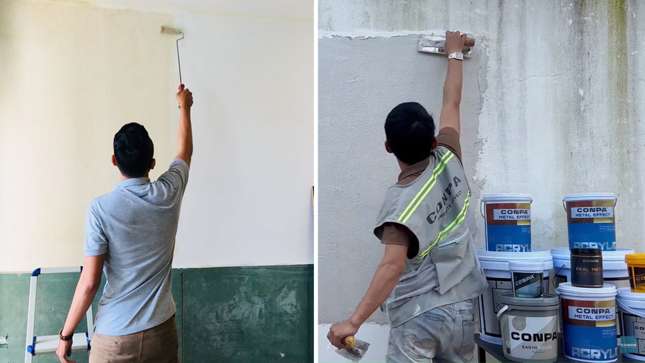 Nên tự thi công sơn hiệu ứng hay thuê thợ chuyên nghiệp